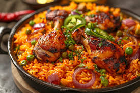 Jollof Rice with Chicken Drumsticks – A Taste of Home and Celebration