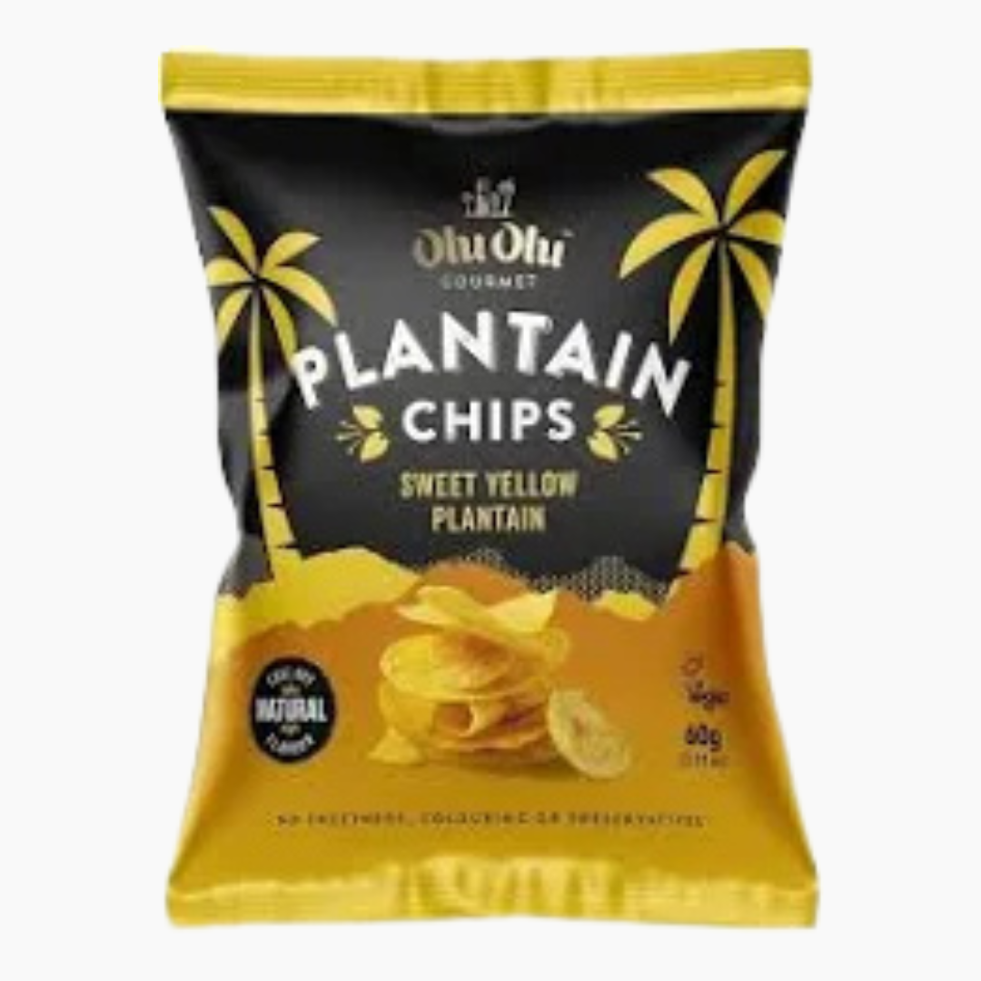 Olu Olu Sweet Yellow Plantain Chips Box